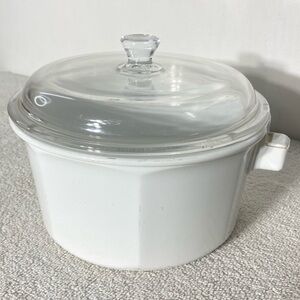 Vintage Princess House Nouveau Convertible Ceramic 2qt Sauce Pan With Lid